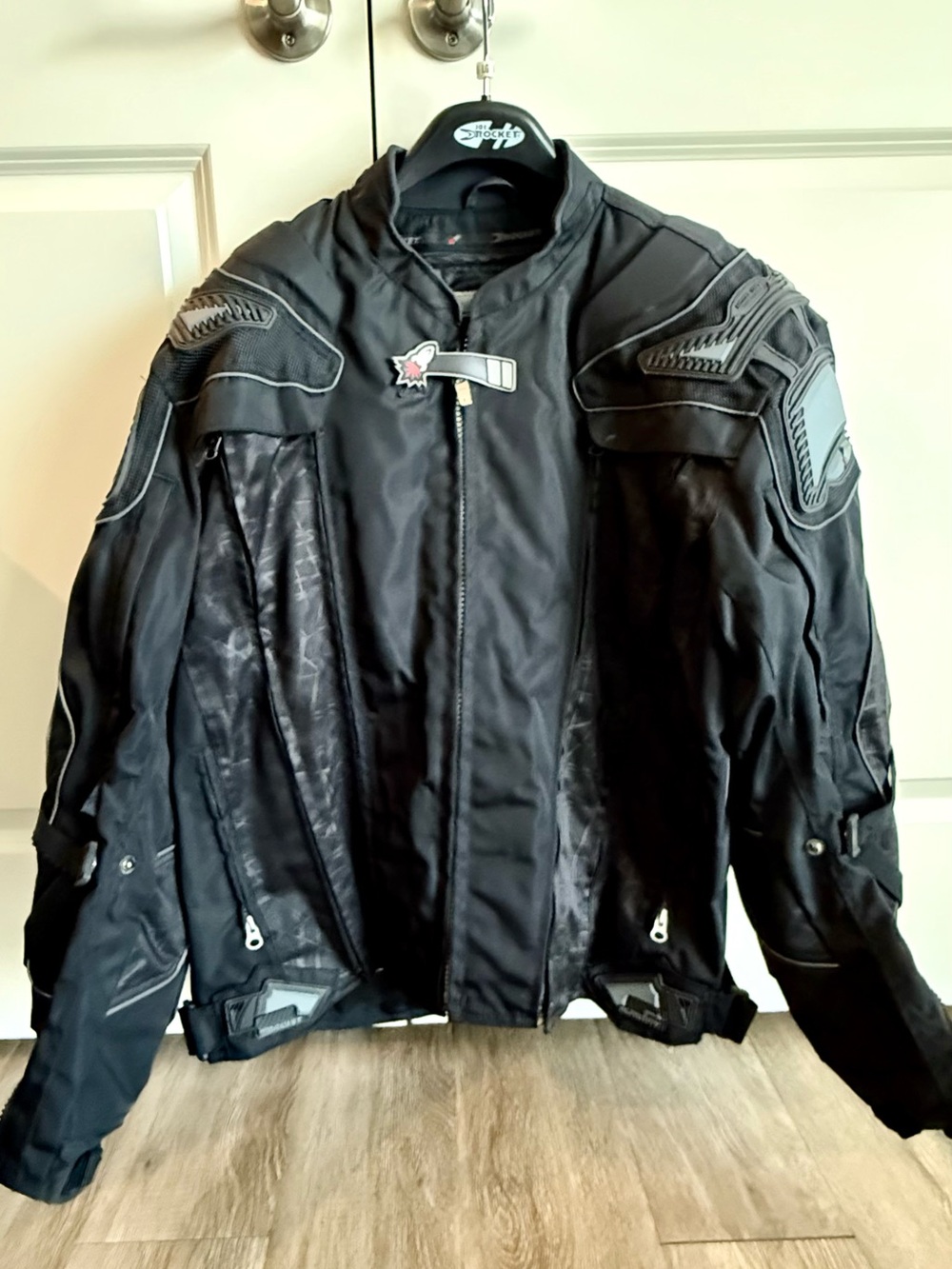 Joe Rocket Black Motorcycle Jacket with Protective Panels